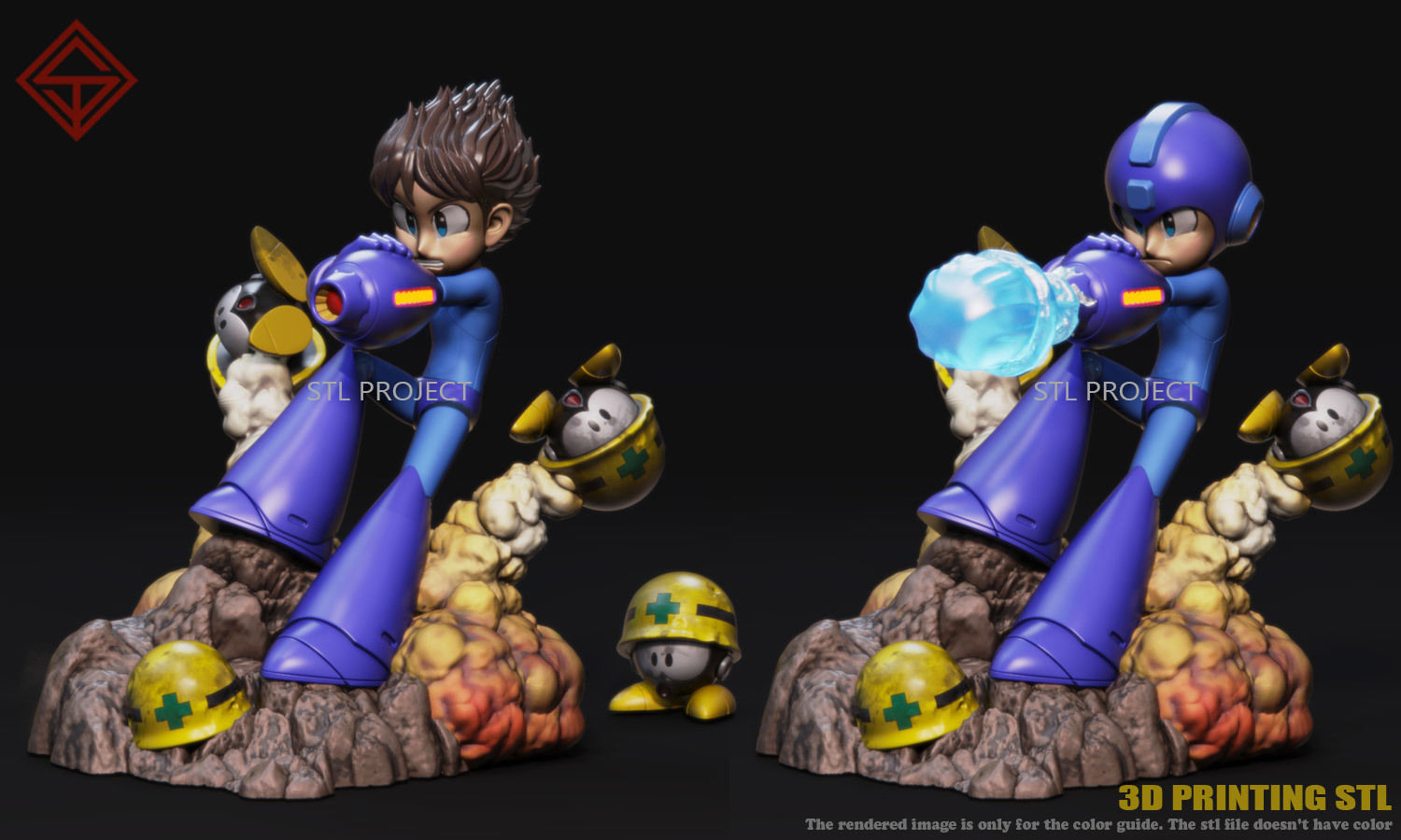Megaman 3D print model_1