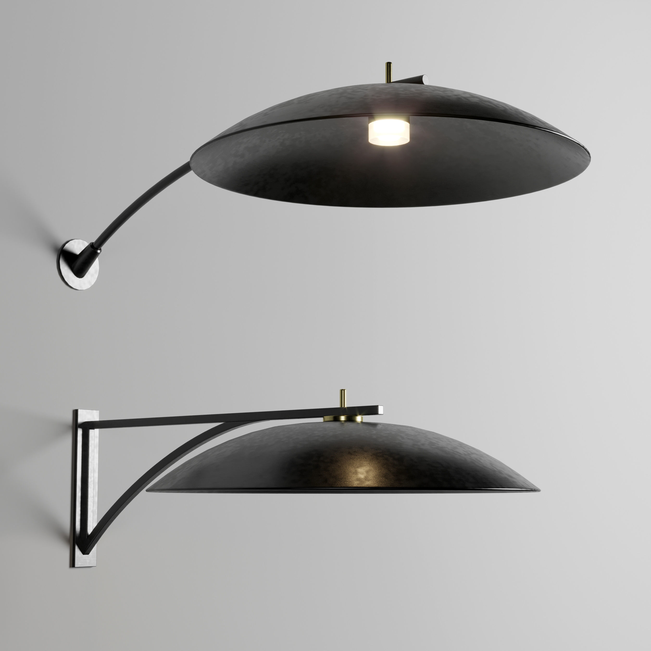 Saya Rakumba Wall Lamp Low-poly 3D model_1