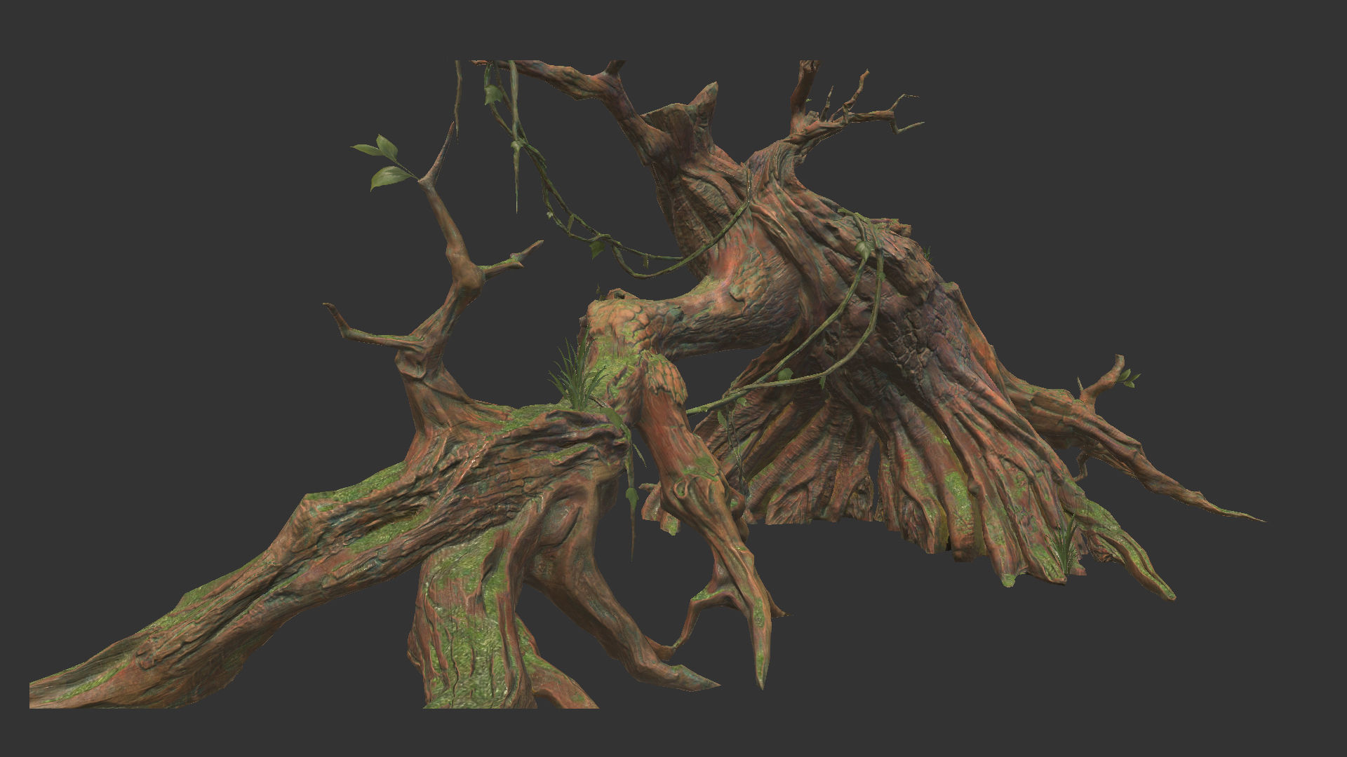 Fantasy tree Low-poly 3D model
