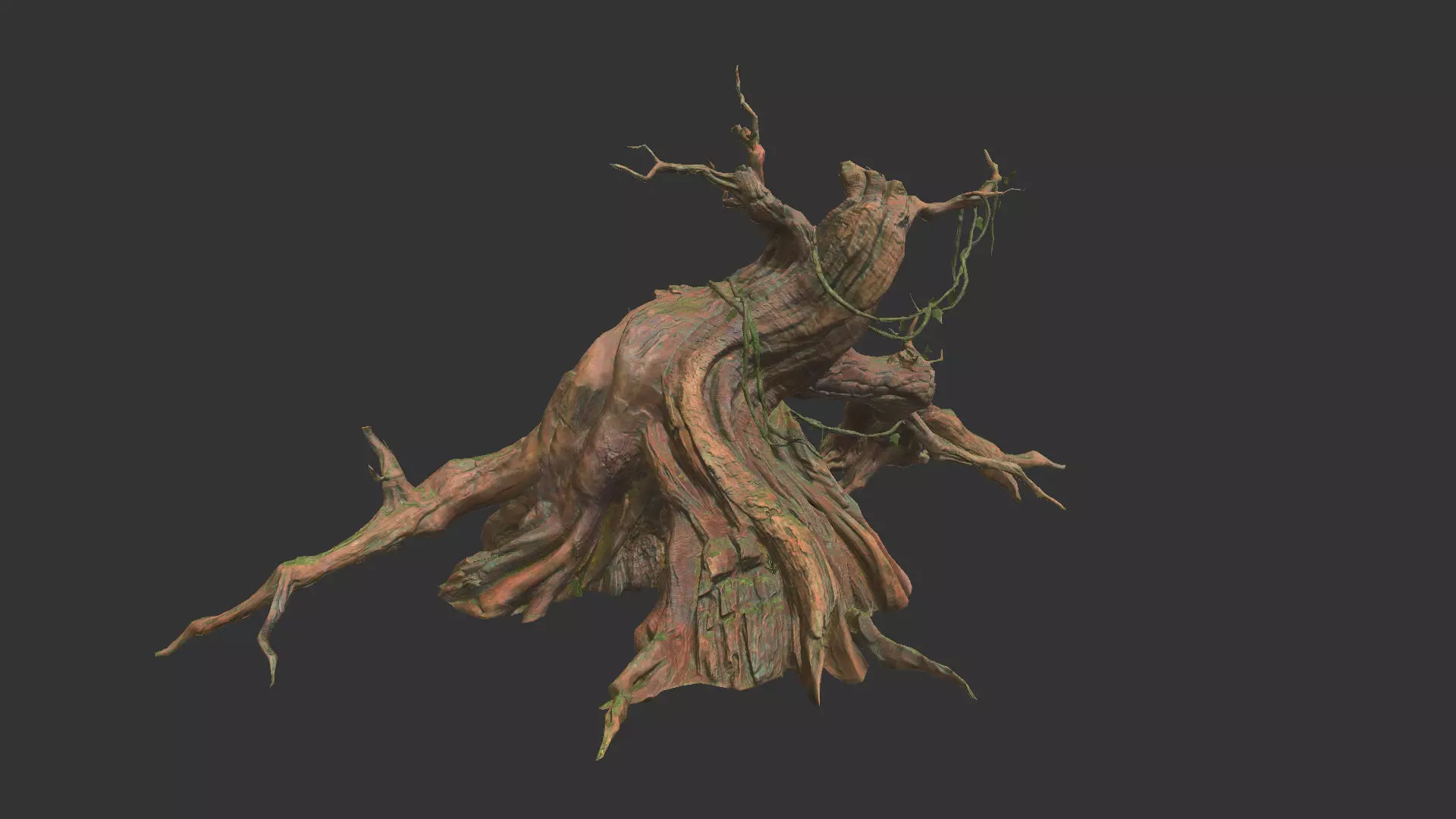 Fantasy tree Low-poly 3D model