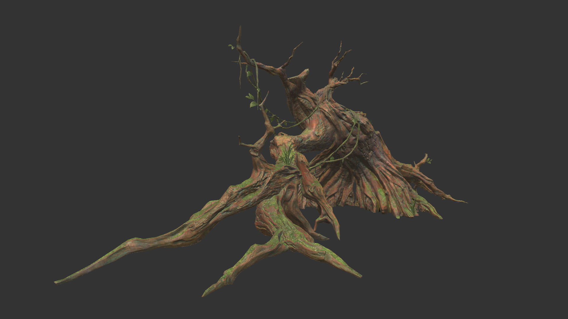 Fantasy tree Low-poly 3D model