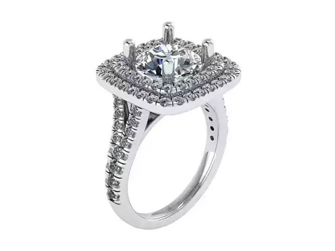 Double Halo Ring 1131