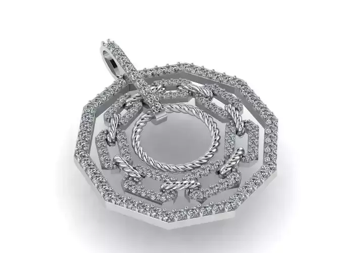 Chain Style Diamond Pendant 1137