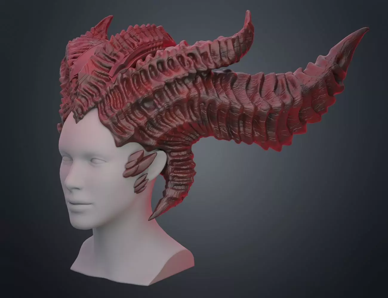 Lilith horns Diablo IV 3D print model
