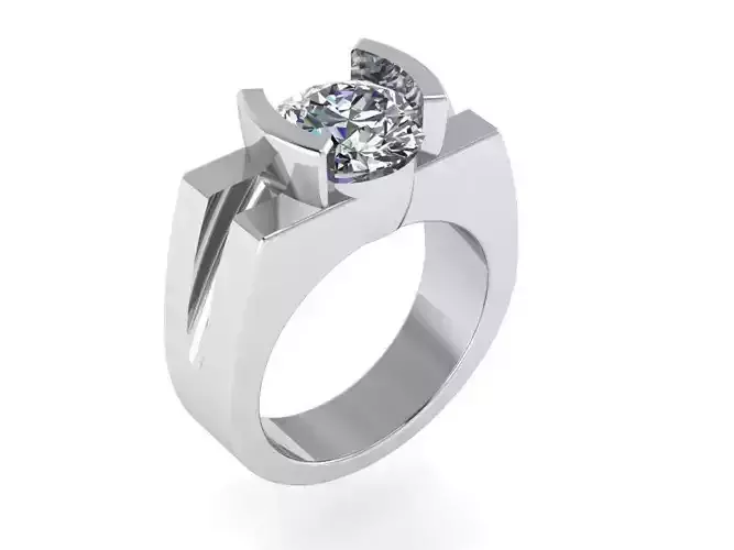 Half Bezel Setting Ring 1139