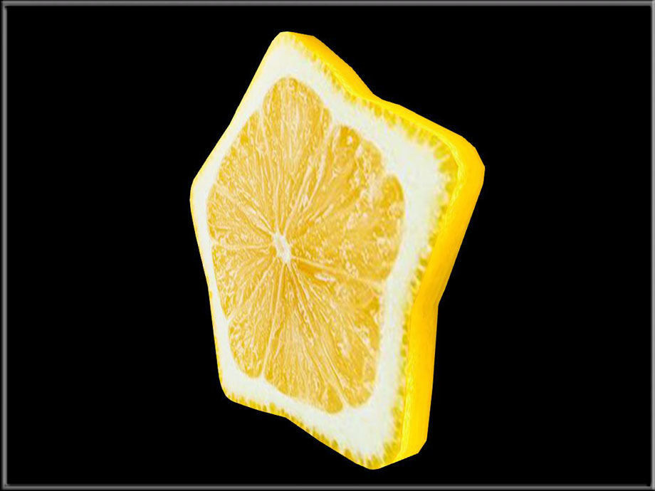 Star shaped Lemon Low-poly 3D model_1