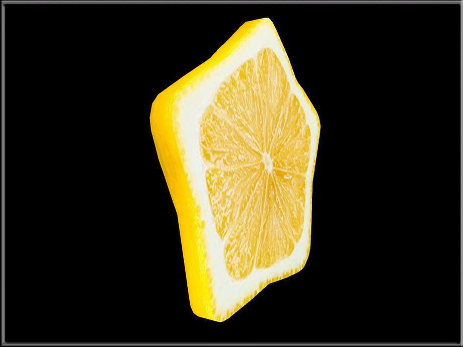 Star shaped Lemon Low-poly 3D model_2