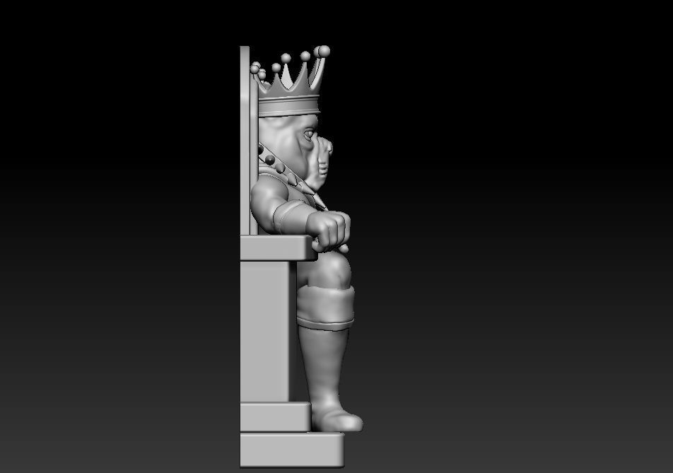 King Bully Pendant 3D print model_3