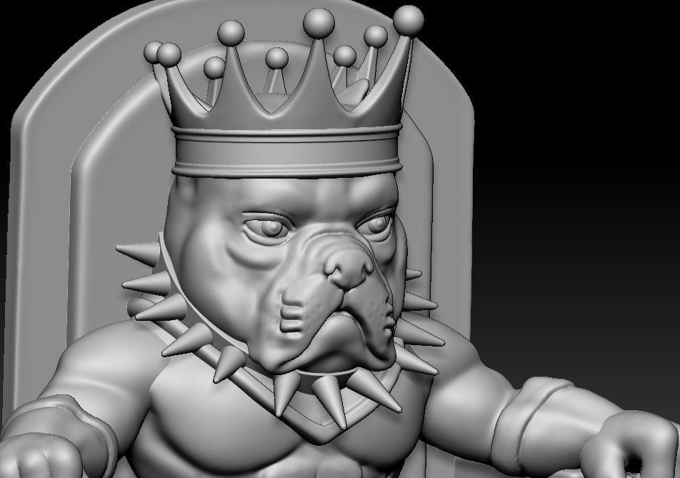 King Bully Pendant 3D print model_5