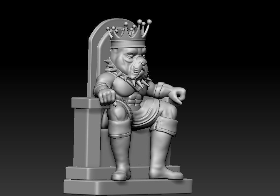 King Bully Pendant 3D print model_2