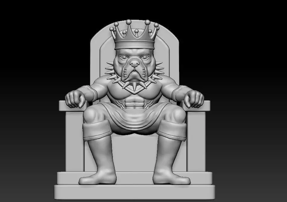 King Bully Pendant 3D print model_0