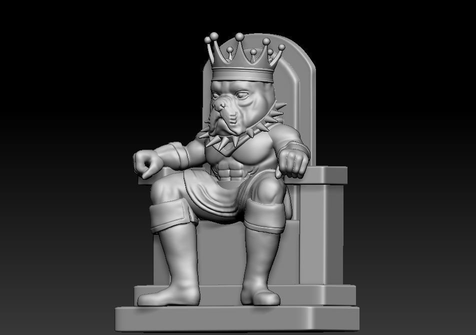 King Bully Pendant 3D print model_1