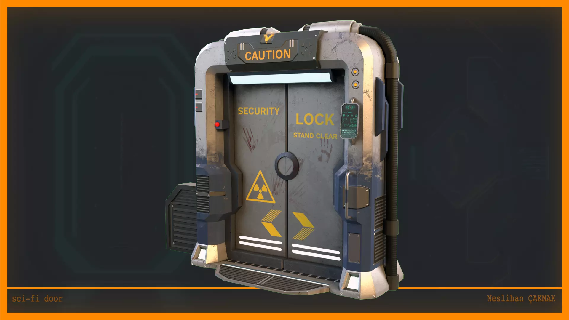 Sci-fi Door Free 3D model