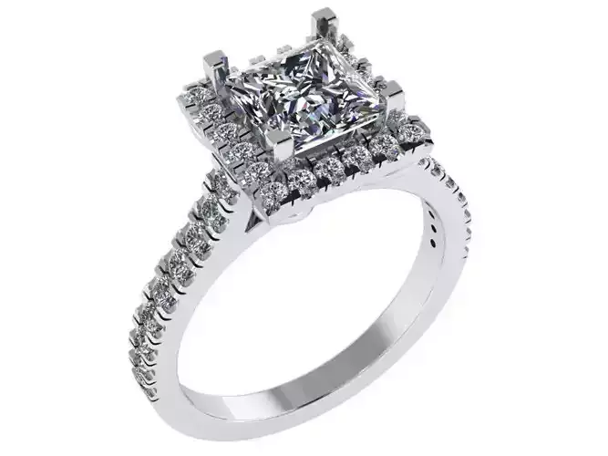 Square Halo Ring 1157