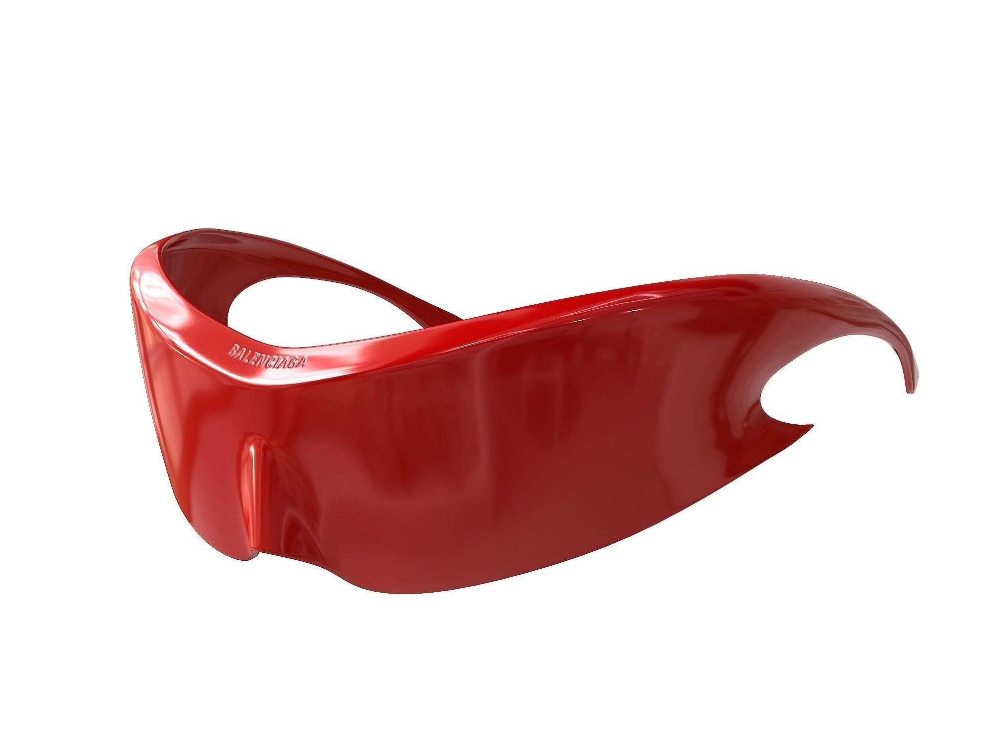 Balenciaga Speed Cat Sunglasses Low-poly 3D model_2