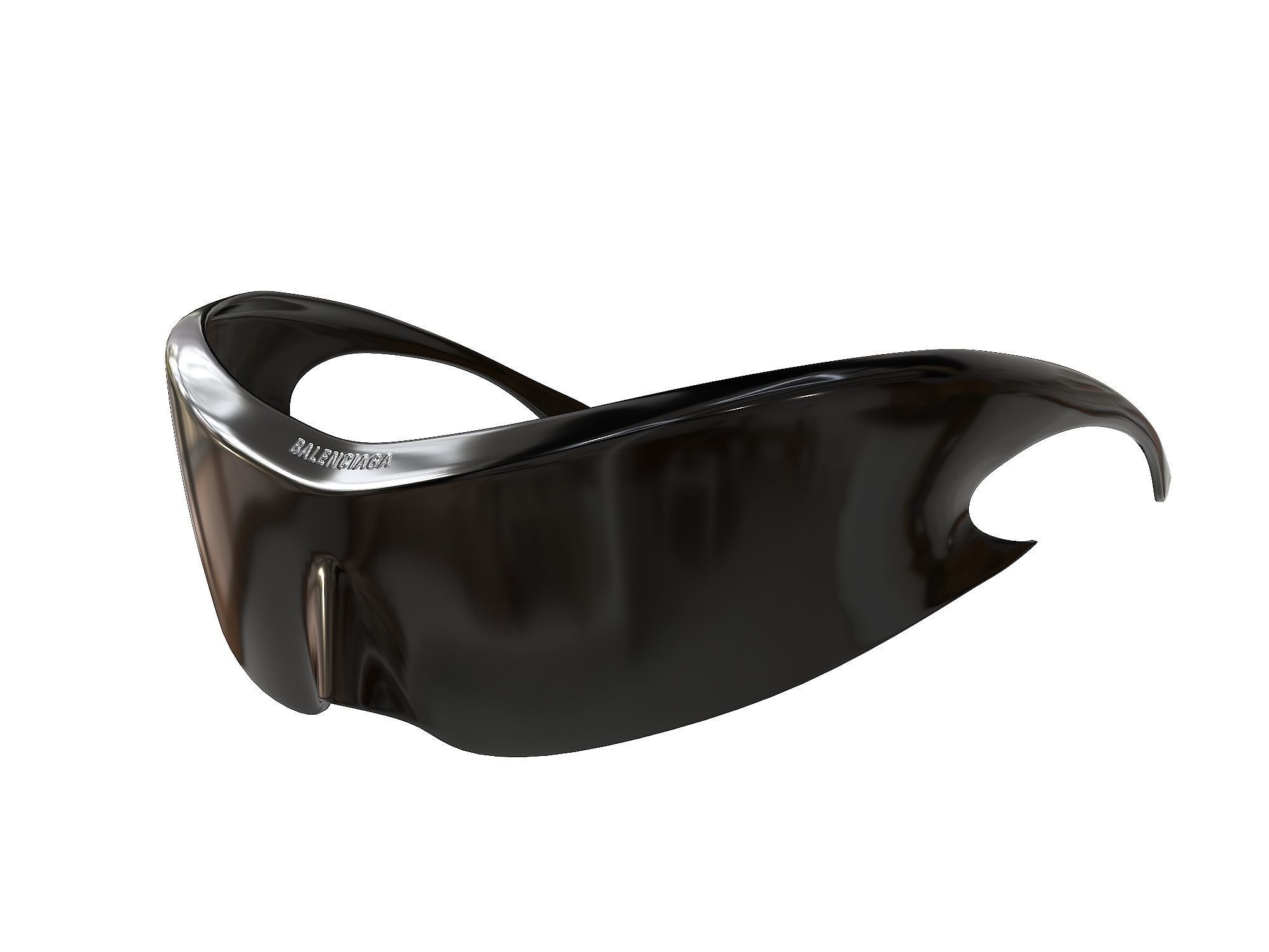 Balenciaga Speed Cat Sunglasses Low-poly 3D model_4