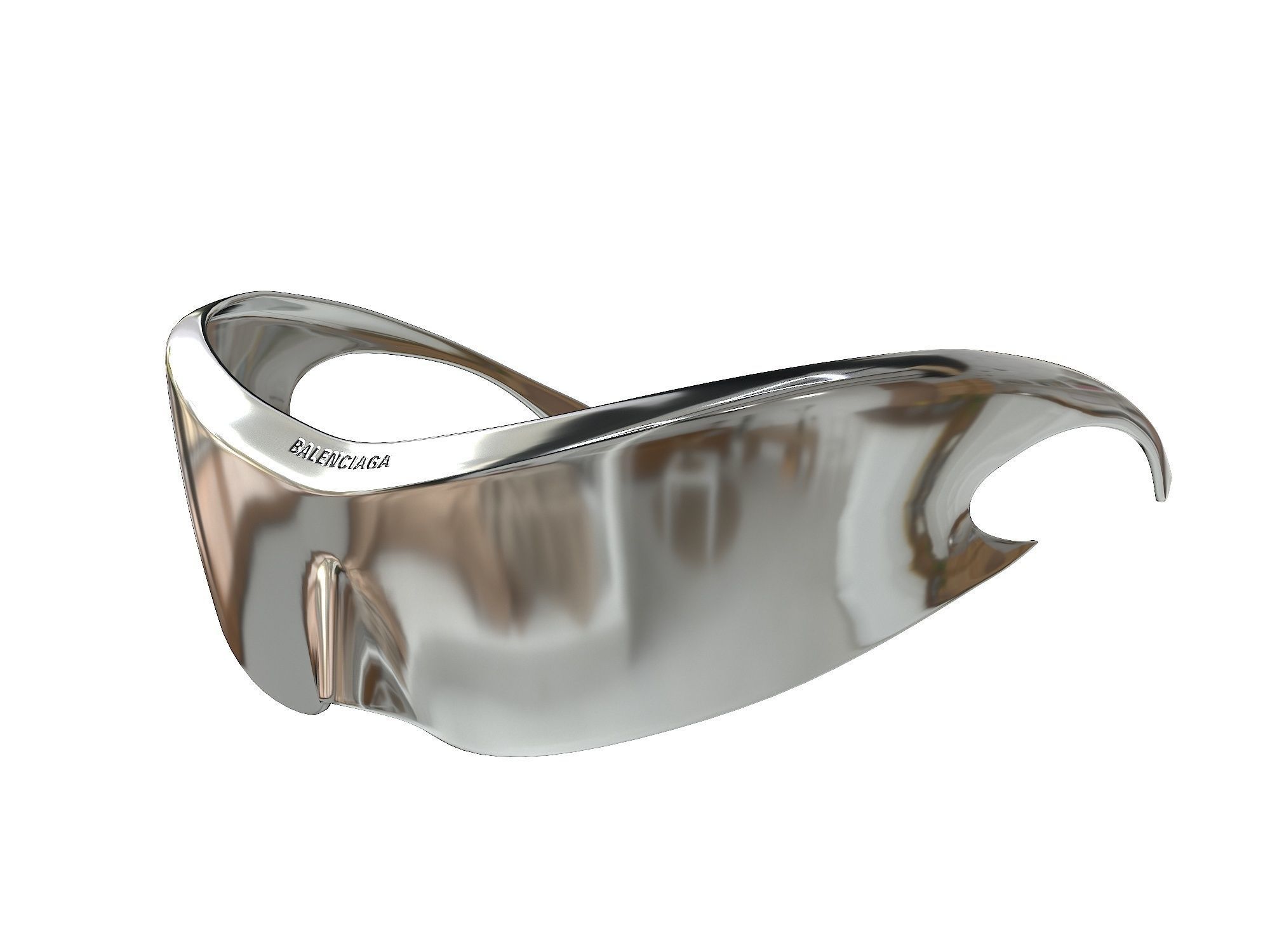 Balenciaga Speed Cat Sunglasses Low-poly 3D model_3