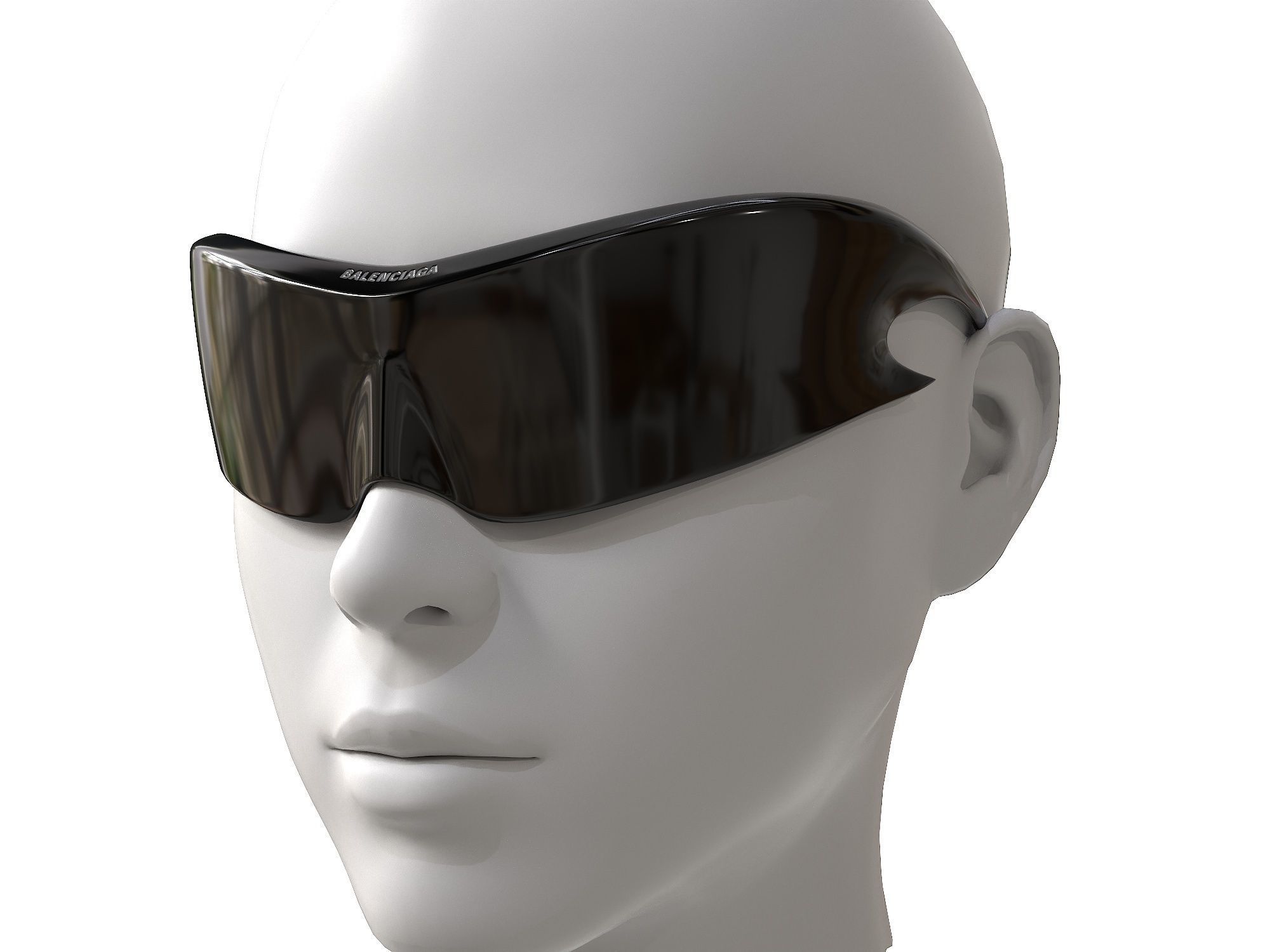 Balenciaga Speed Cat Sunglasses Low-poly 3D model_1