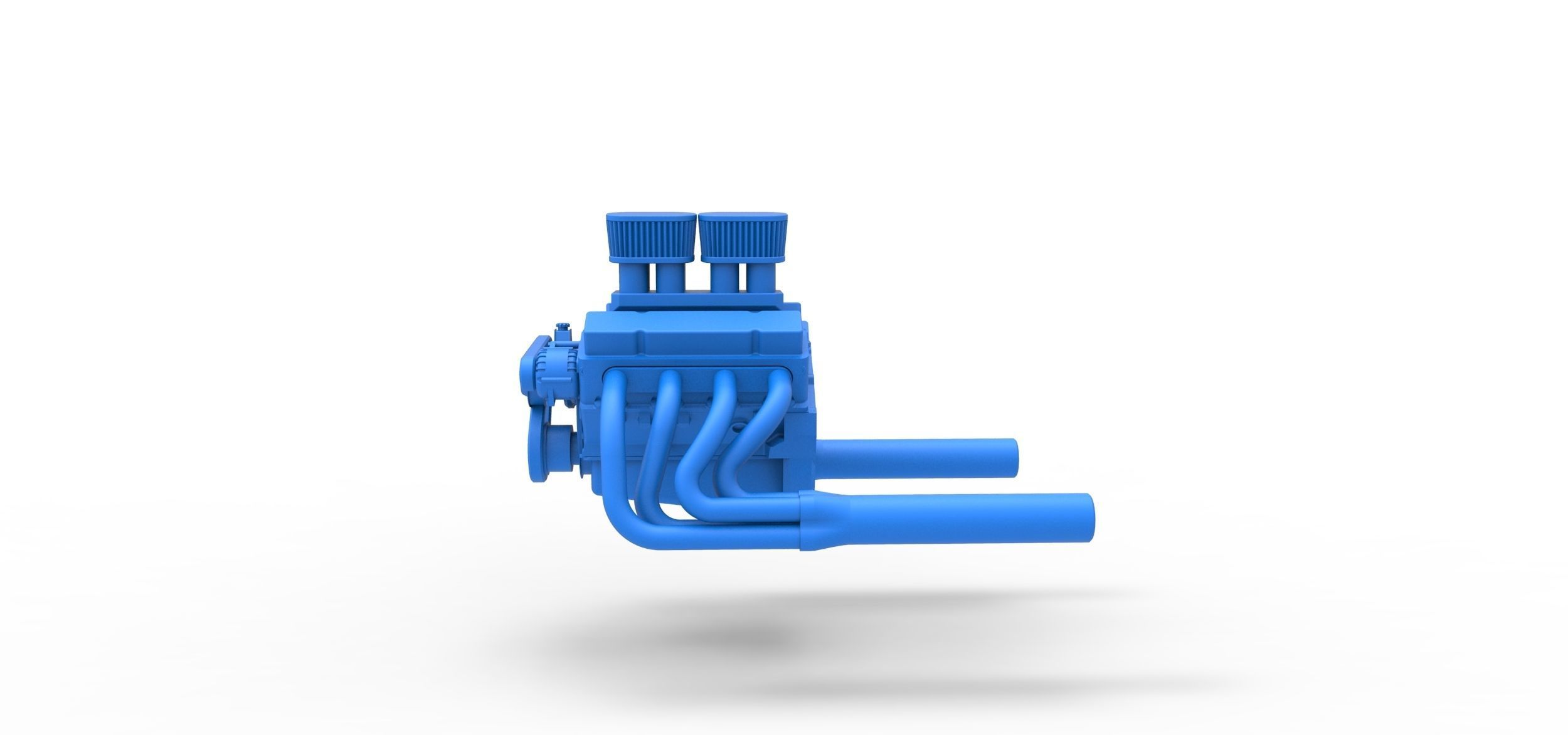 Engine V8 for Vintage Sprint car Scale 1 to 25 3D print model_7