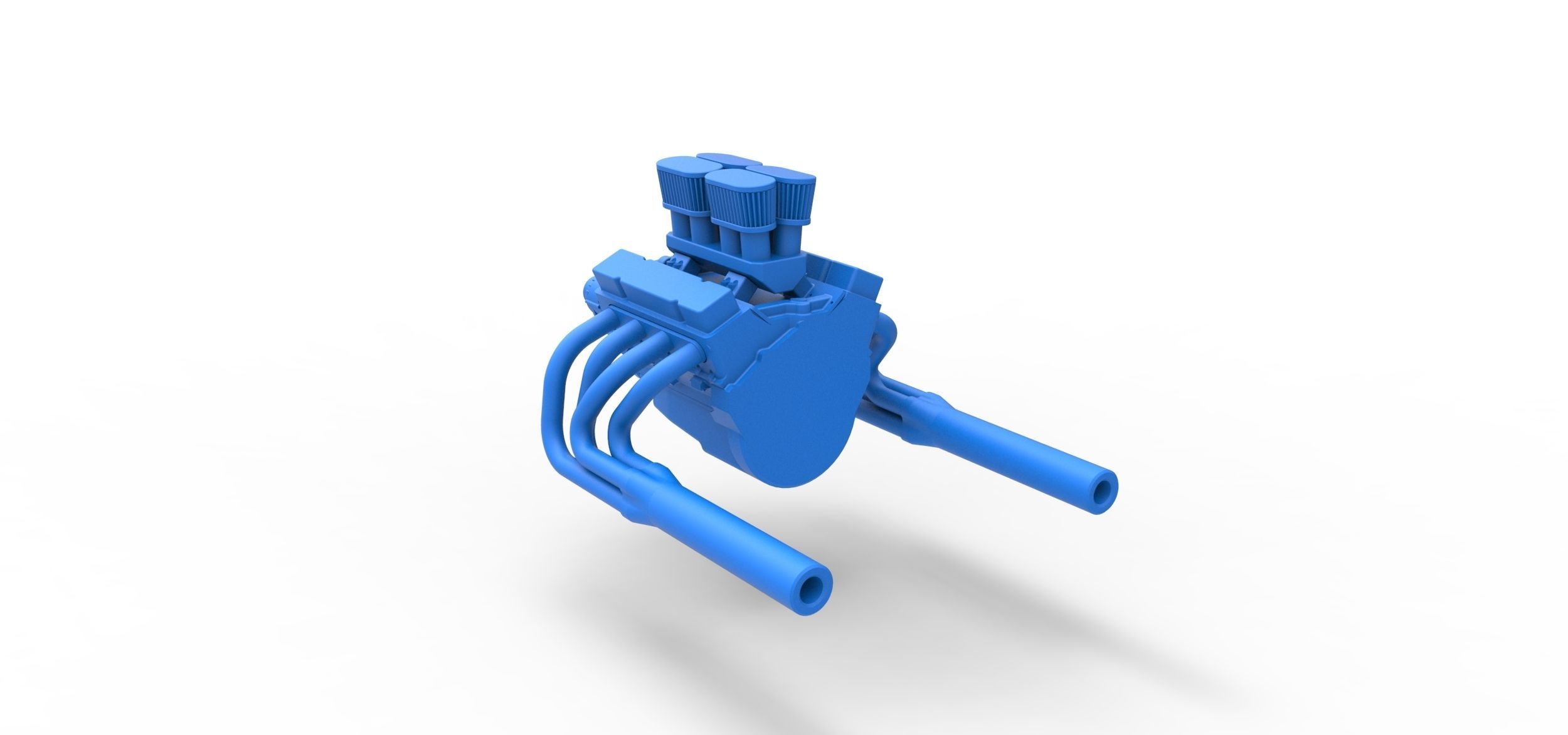 Engine V8 for Vintage Sprint car Scale 1 to 25 3D print model_9