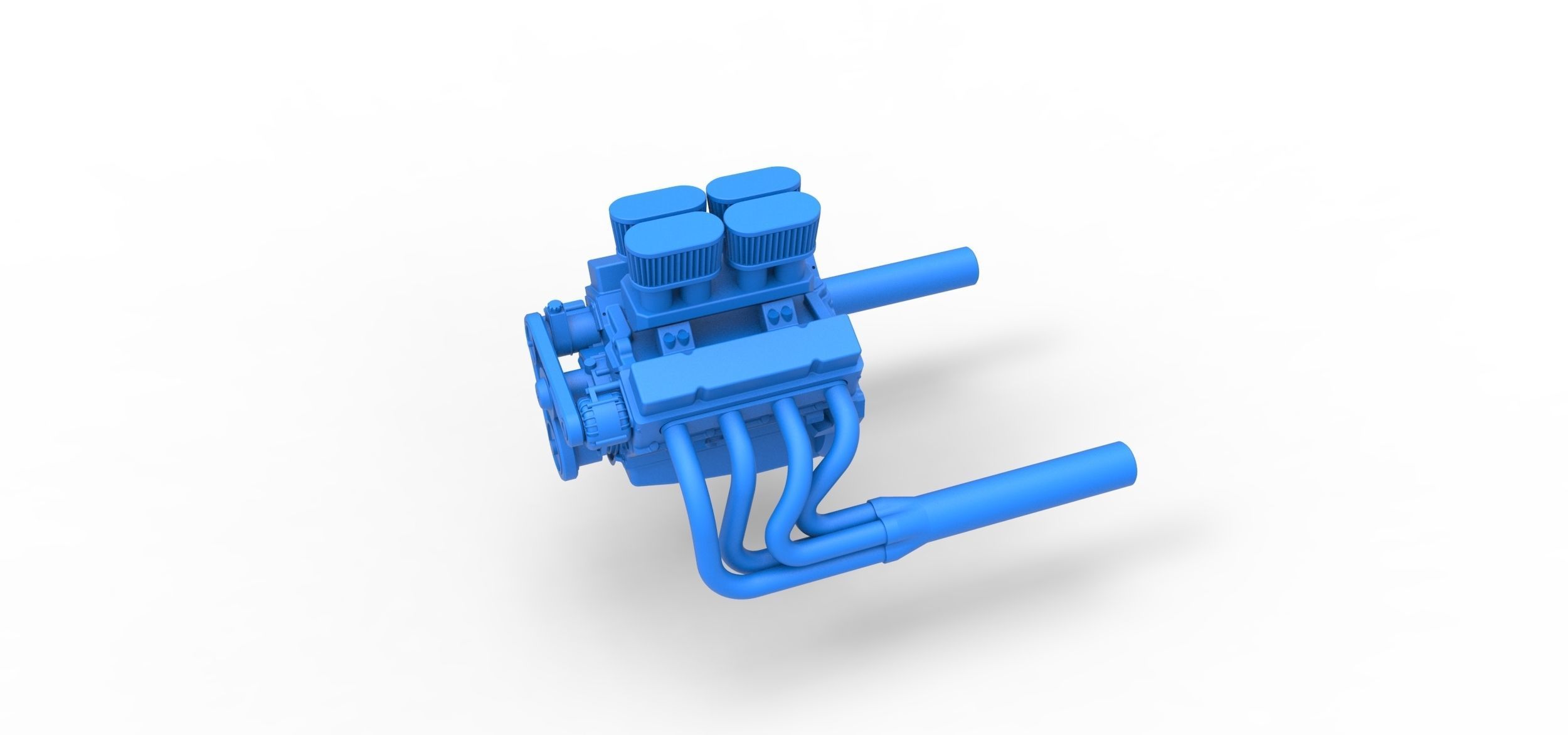 Engine V8 for Vintage Sprint car Scale 1 to 25 3D print model_1