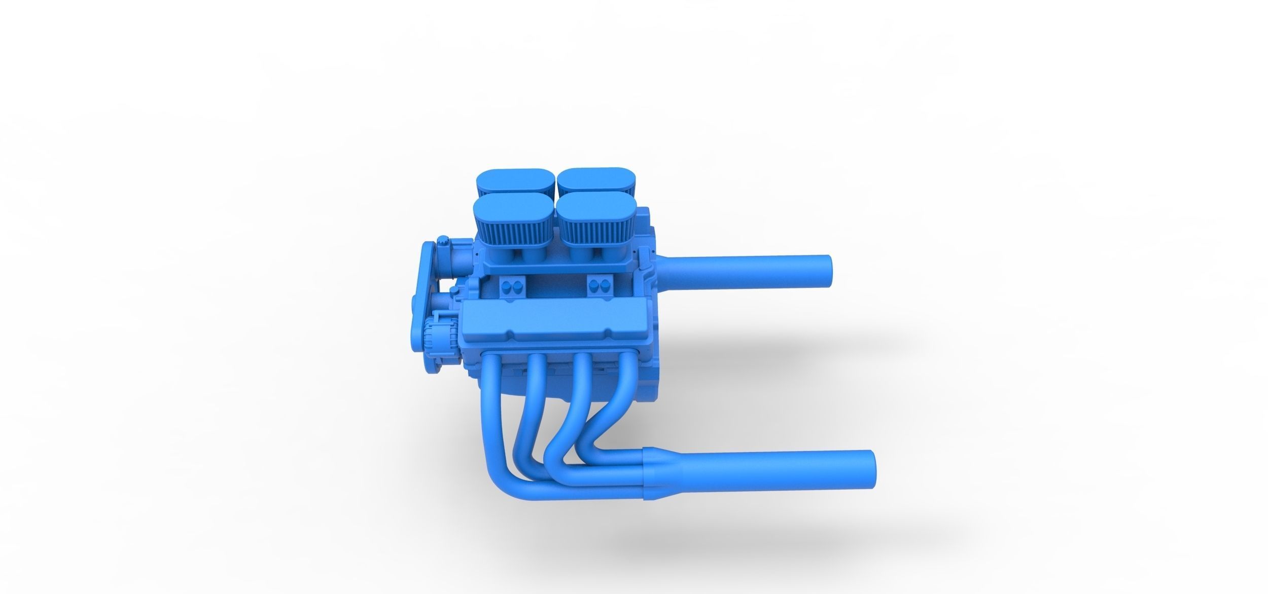 Engine V8 for Vintage Sprint car Scale 1 to 25 3D print model_8