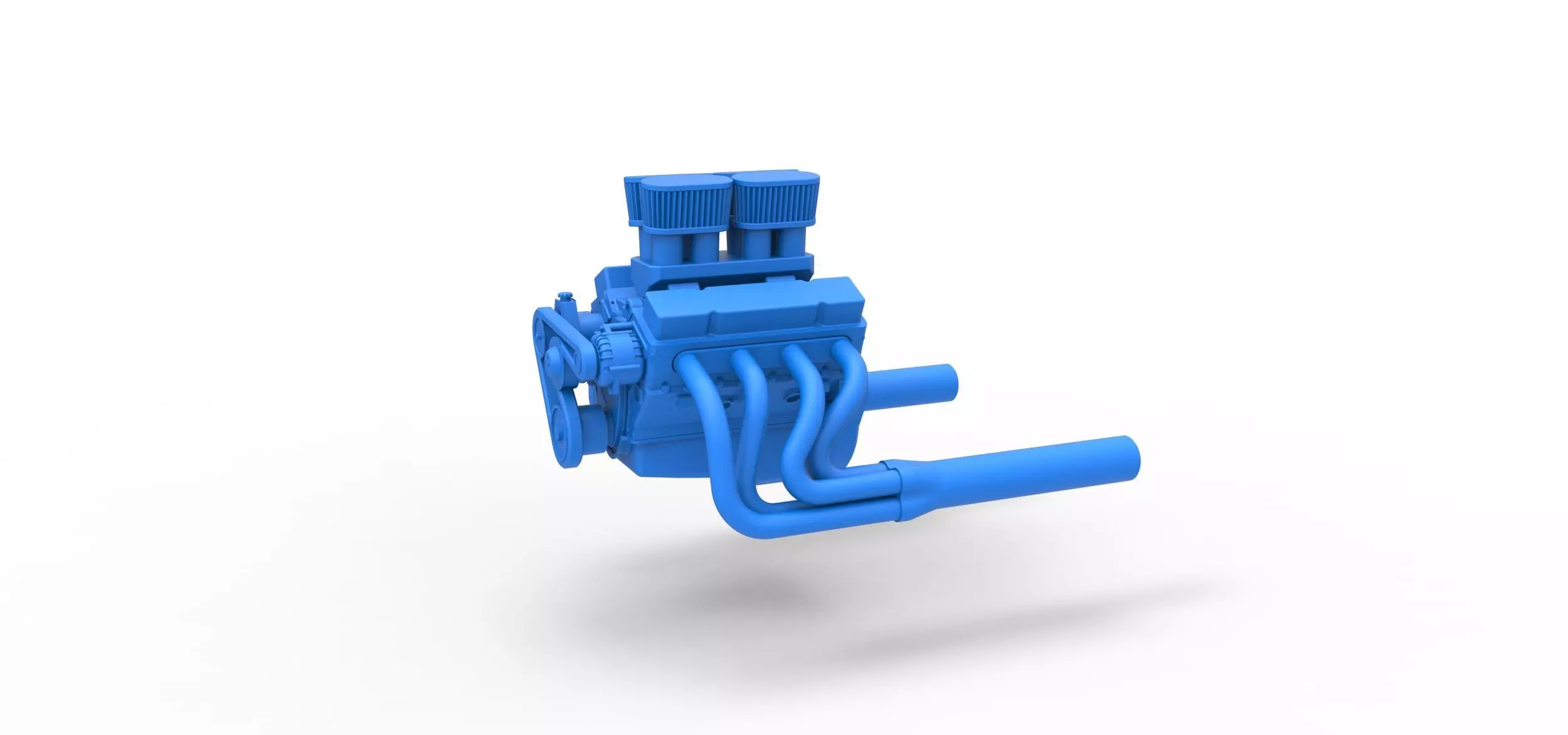 Engine V8 for Vintage Sprint car Scale 1 to 25 3D print model_0