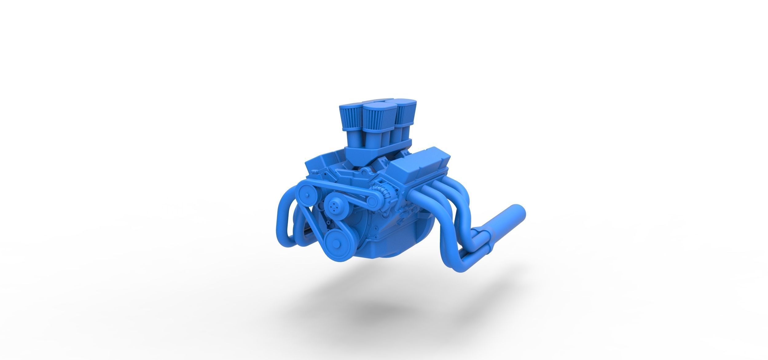 Engine V8 for Vintage Sprint car Scale 1 to 25 3D print model_3