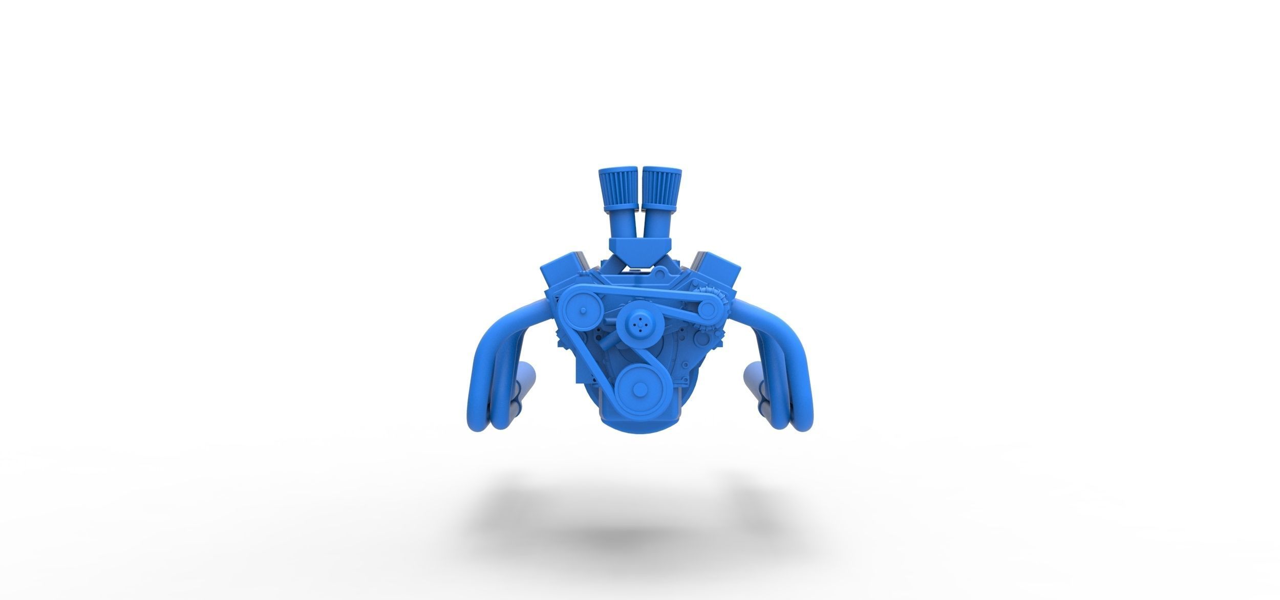 Engine V8 for Vintage Sprint car Scale 1 to 25 3D print model_4