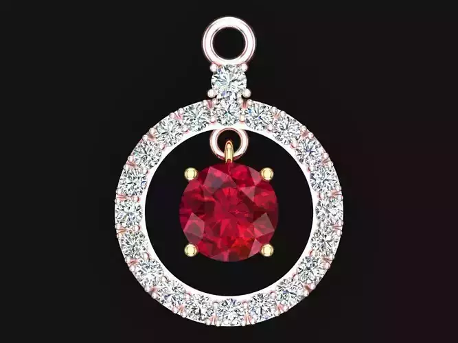 Womens Pendant - Diamond Pendant - N2975 3D print model