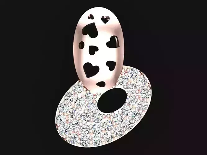 Womens Pendant - Diamond Pendant - N2988 3D print model