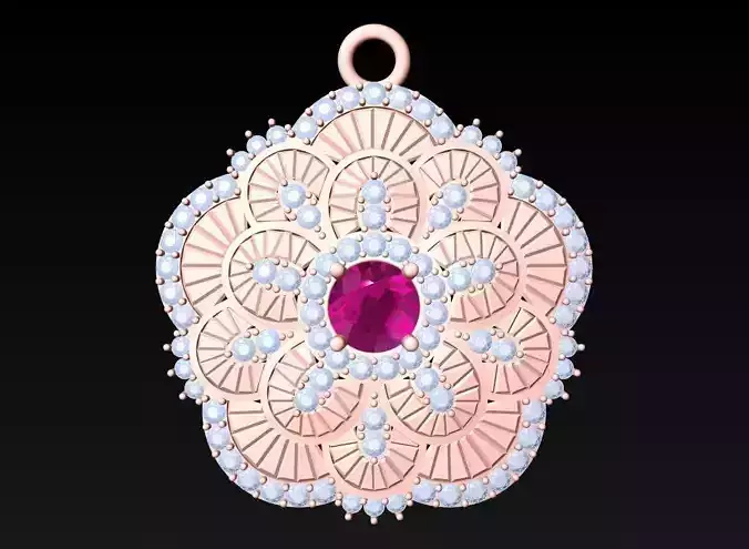 Womens Pendant - Diamond Pendant - N834 3D print model
