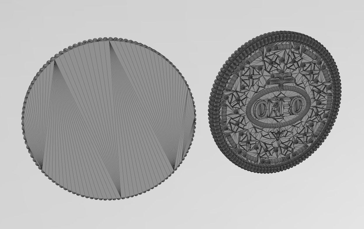 Oreo cookie rosette onlay relief 3D print model_11