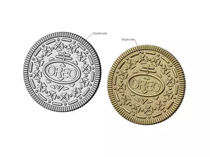 Oreo cookie rosette onlay relief 3D print model