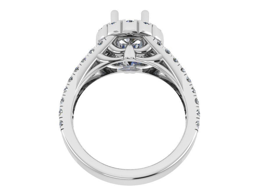 Round Halo Ring 1172 3D print model_2