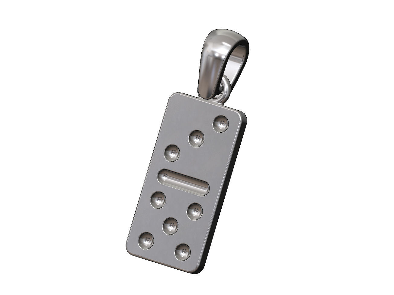 Domino pendant and charm 3D print model_11