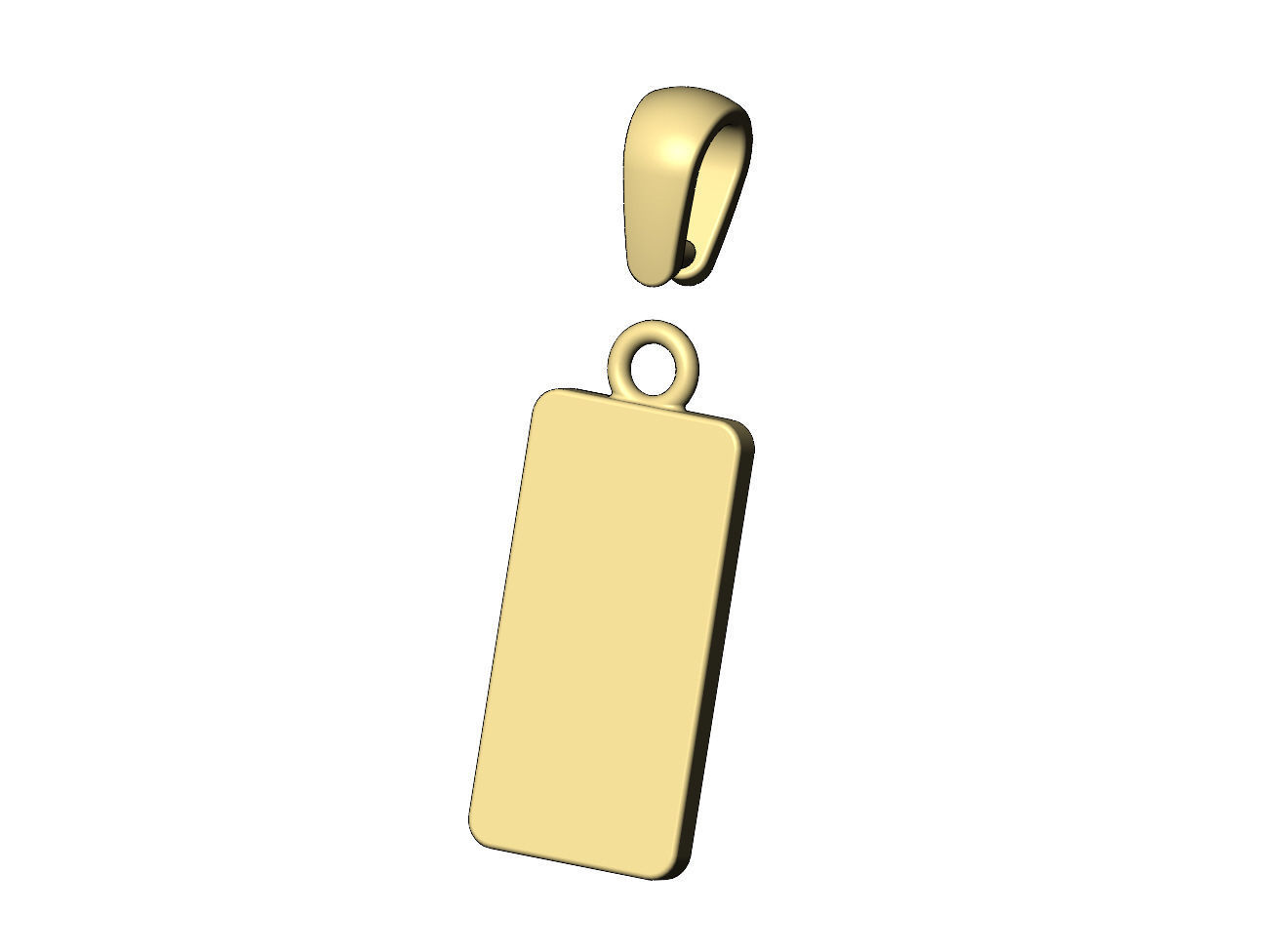 Domino pendant and charm 3D print model_9