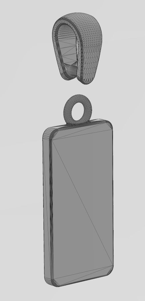 Domino pendant and charm 3D print model_14
