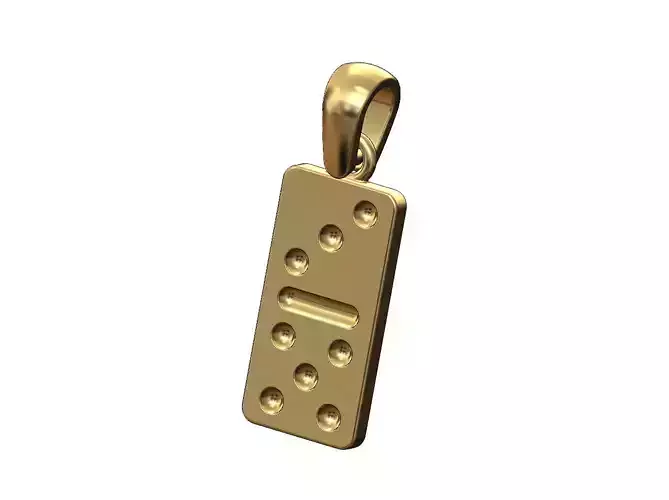 Domino pendant and charm 3D print model