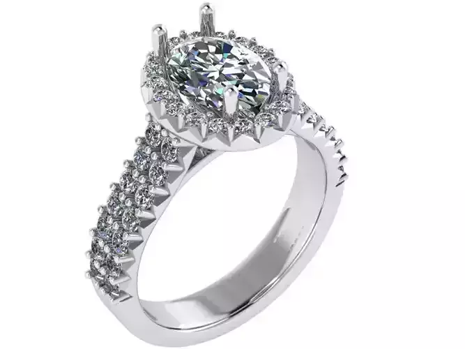 Oval Halo Ring 1176