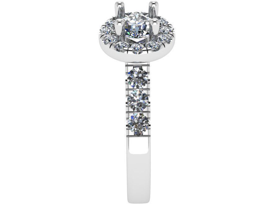 Round Halo Ring 1190 3D print model_3