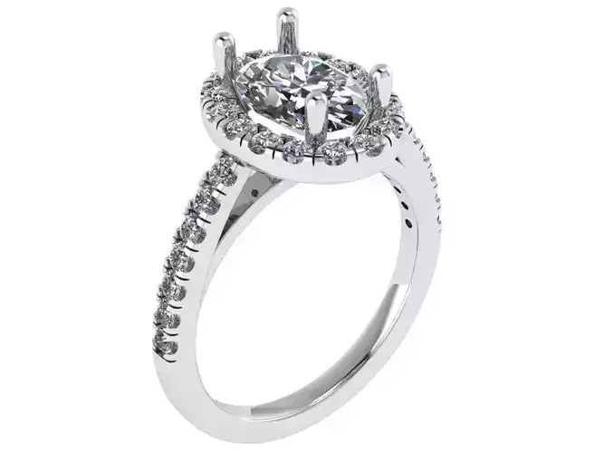 Oval Halo Ring 1196