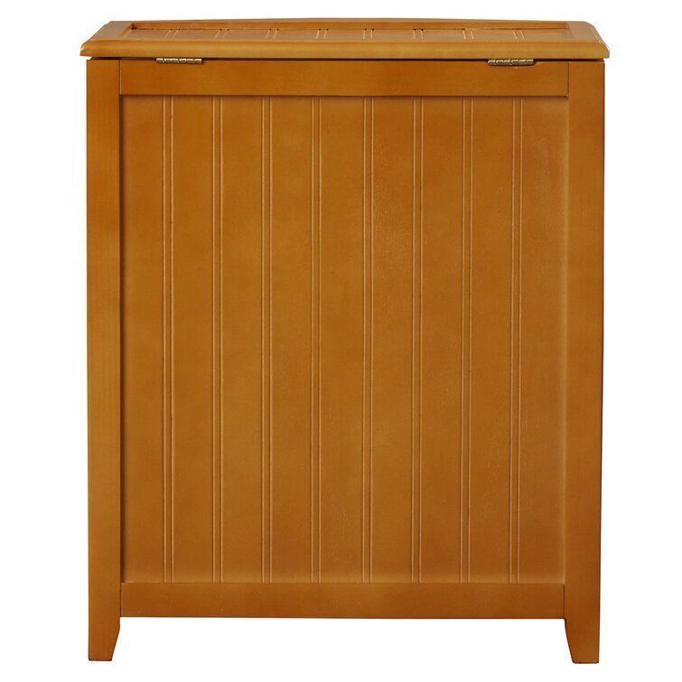 Wood Laundry Hamper with Handles 3D model_5