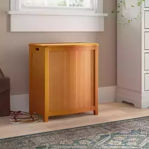 Wood Laundry Hamper with Handles