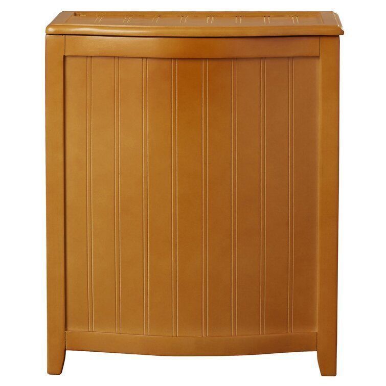 Wood Laundry Hamper with Handles 3D model_3