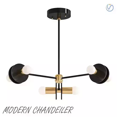 Modern chandeiler black gold