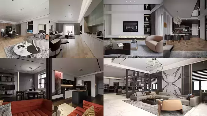 Living Kitchen Collection 2 of Titan 6 - 4 Models