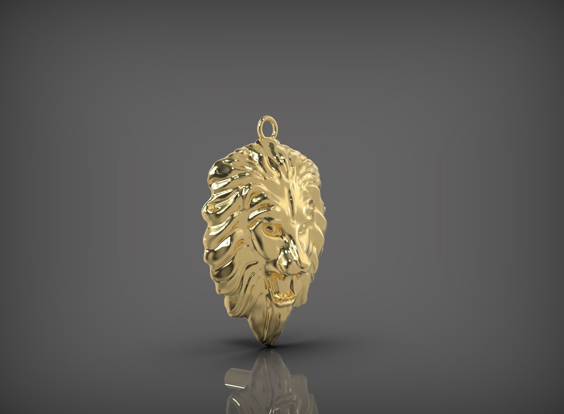 Lion Pendant 3D model 3D print model_1