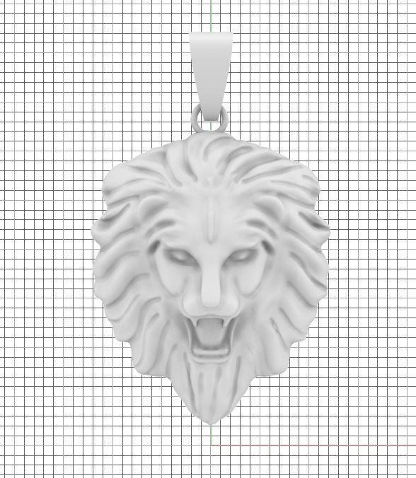Lion Pendant 3D model 3D print model_2