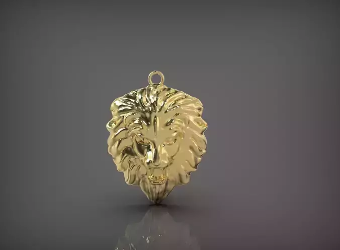 Lion Pendant 3D model